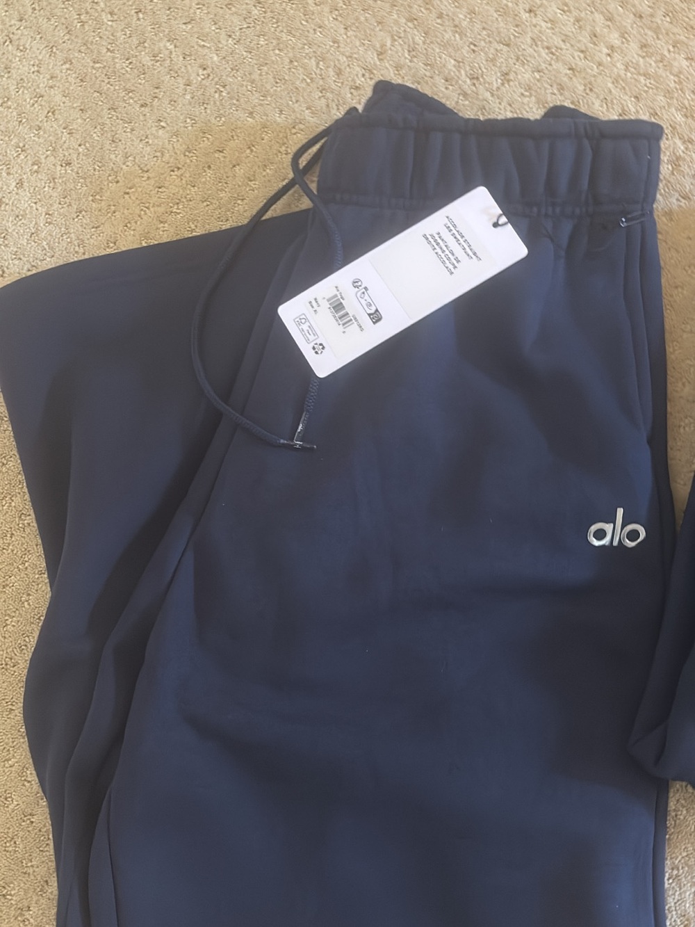 Alo Navy Sweatshirt & Jogger Set Read Description - Picture 3 of 3
